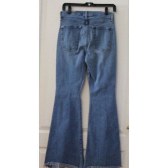 Alice + Olivia Size 28 Beautiful High Rise Seamed Bell Bottom denim Jeans - Picture 2 of 9